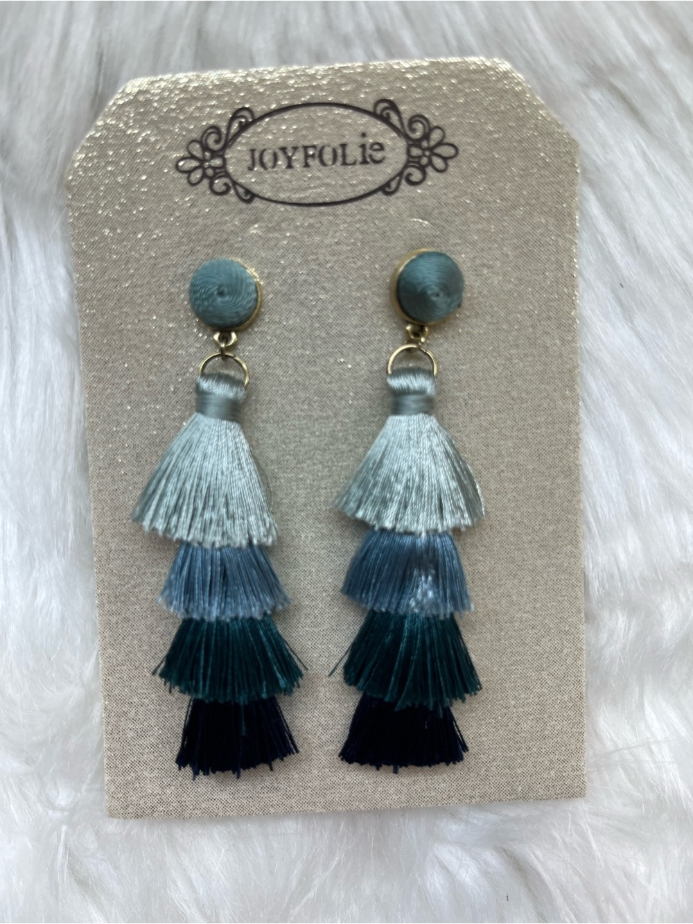 Joyfolie Cascade Earring Blue
Ombré Tiered Tassel
Dangle Earrings Boho
